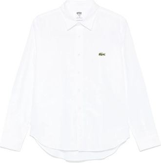 Junya Watanabe Witte Button-Up Shirt met Box-Pleat Detail - Heren - Zakelijke Overhemden - Wit - L - Overhemden