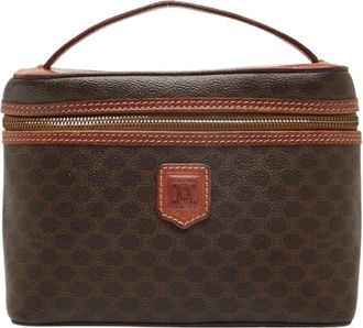 Celine Macadam Brown Pvc Leather Vanity Bag (Pre-Owned)