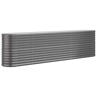 vidaXL Vidaxl - Jardinera Arriate Acero Galvanizado Antracita 260x40x68 Cm