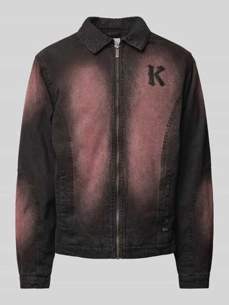 Karl Kani Jeansjacke mit Label-Badge in Black, Gr&ouml;&szlig;e XS