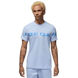 Nike Jordan Mens Air Stretch Short Sleeve Crew - - White / Hydrogen Blue / Legend Blue Size 3XL