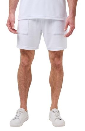 Travis Mathew Beach Club Terry Cloth Shorts in White at Nordstrom, Size Xx-Large