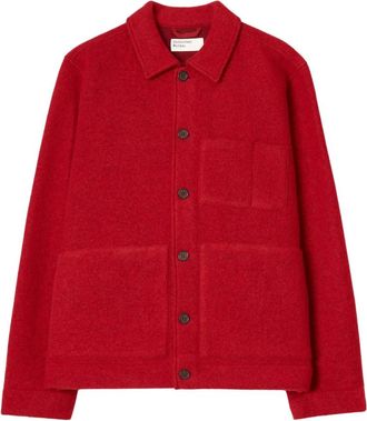 Universal Works Giacca Uniform in pile di lana - - Jackets - Uomo - Rosso - M