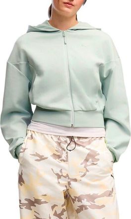 Puma TECH Sense Full Zip Hoodie in Creme De Mint at Nordstrom, Size X-Large