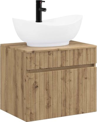 vidaXL Juego De Muebles De Ba&ntilde;o Roble Artisan Madera De Ingenier&iacute;a Vidaxl