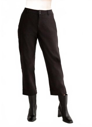 Bella Dahl Sofia Wide Leg Crop Pants In Soft Black