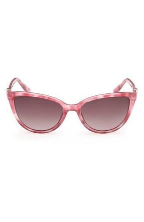 Guess Cat Eye Sunglasses in Pink /Gradient Brown at Nordstrom Rack
