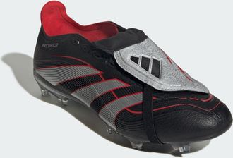 adidas adidas Performance Unisex Predator Obsidian Strike Fold-Over Tongue Firm Ground/Multi Ground Football Boots - Black - Size UK 8.5