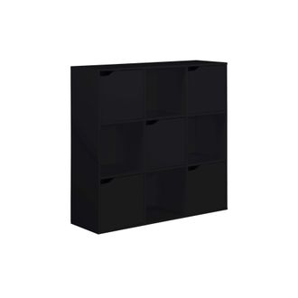 Mobili Rebecca Mobili Rebecca - Estanter&iacute;a Rebecca Mobili Kachnar 90x90x30 Aglomerado Negro Moderno