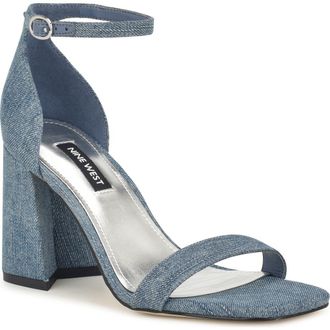 Nine West Ilea Ankle Strap Sandal in Medium Blue at Nordstrom Rack, Size 6.5