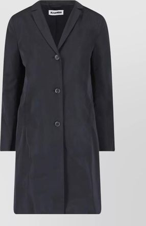 Jil Sander silk single breasted coat