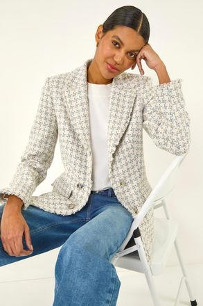 Roman Boucle Frayed Edge Jacket