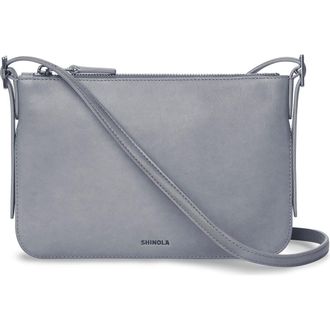 Shinola Small Bixby Accordion Leather Crossbody Bag in Mist at Nordstrom
