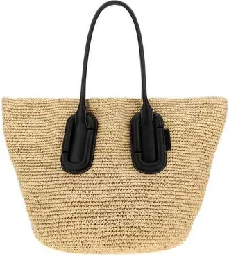 Marc Jacobs Straw Large Babe Shopping Bag Natural Exterior: Borse A Mano
