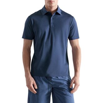 Mango Slim Fit Coolmax Polo in Ink Blue at Nordstrom, Size Xx-Large