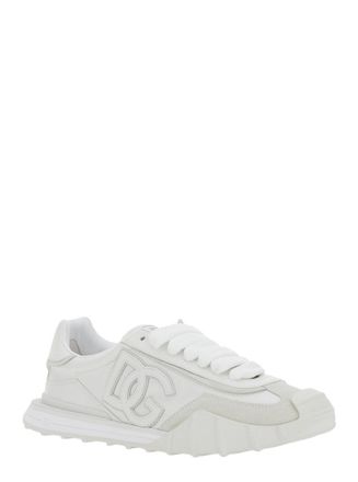 Dolce & Gabbana Leather Low-Top Sneaker - White