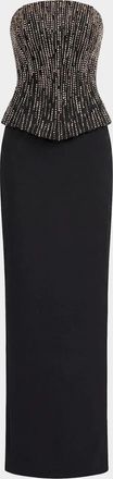 Mac Duggal Embellished Corset Column Gown