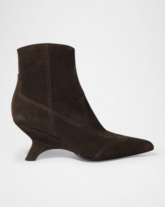 SIMKHAI Shadow Suede Western Booties