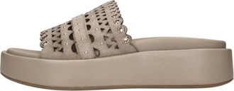 Emanuelle Vee P011 Mule - Dames - Sandalen - Beige - 38 EU - Leer - Schoenen