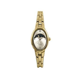 Peugeot Sun Moon Oval Link Bracelet Watch- 30x25MM in Gold at Nordstrom