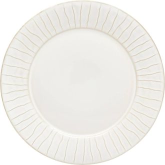 Atmosphera Lote De 6 Platos Llanos Con Borde Rayado Camille, 27 Cm, Blancos - Atmosphera Cr&eacute;ateur DInt&eacute;rieur