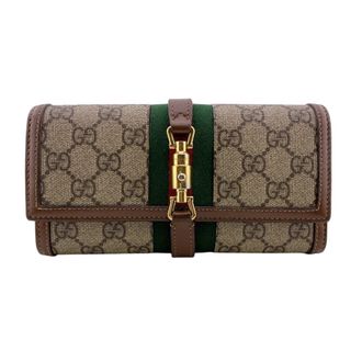 Gucci Brown Leather Long Wallet (Bi-Fold) (Pre-Owned)