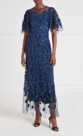 Temperley London Genevieve Gown in Midnight Blue at Nordstrom, Size 14