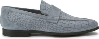 Kurt Geiger Aldgate Flex Reptile Embossed Loafer in Medium Blue at Nordstrom, Size 10.5