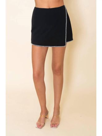 FORE COLLECTION Zoe Mini Skirt In Black
