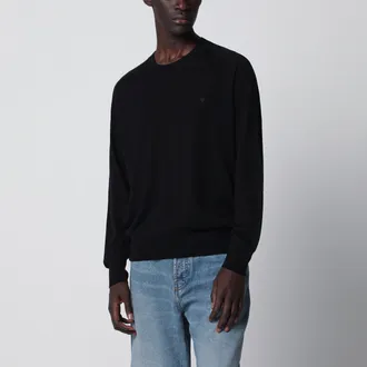 Ami Black Ami de Coeur wool sweater by Ami Paris
