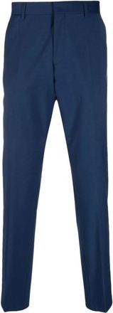 HUGO BOSS Maatpakbroek van wolmix met een getailleerde pasvorm - Heren - Nette broeken - Blauw - 3XL - Wol - Broeken