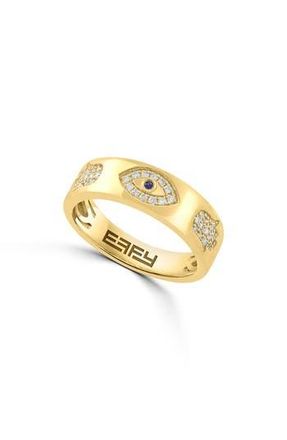 Effy Evil Eye Sapphire & Diamond Ring in Gold at Nordstrom Rack, Size 7