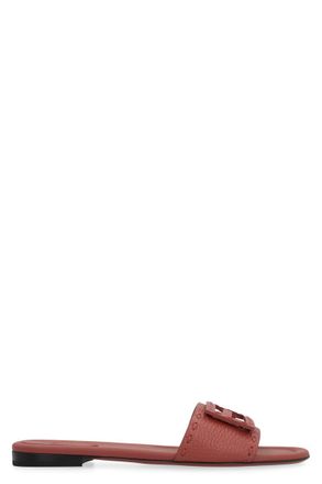 Fendi Baguette Leather Slides