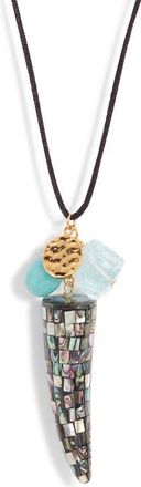 Nest Abalone Tusk Cord Pendant Necklace in Multi at Nordstrom