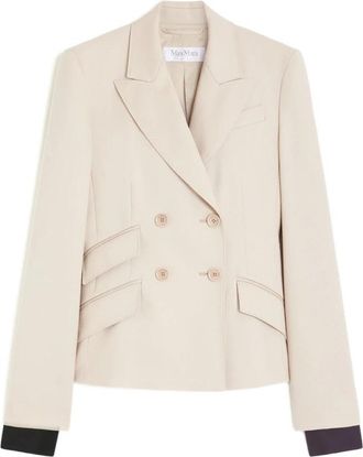 Max Mara Placido Blazer - Dames - Blazers - Beige - S - Katoen - Jassen