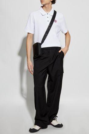 Canada Goose Polo With Logo Patch, Mens, White