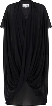 Maison Margiela Chiffon Midi Jurk - Dames - Tunieken - Zwart - S - Chiffon - Overhemden