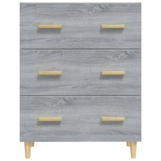 Berkfield Home Sideboard Grey Sonoma 70x34x90 cm Engineered Wood | Size: 70 x 34 x 90 cm