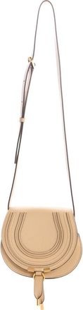 Chlo&eacute; Small Marcie Leather Crossbody Bag in Petal Beige at Nordstrom