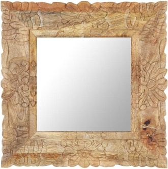vidaXL vidaXL Specchio 50x50 cm in Legno Massello di Mango
