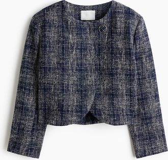 H&M Kragenloser Blazer - Blue