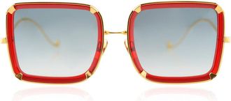 Anna-Karin Karlsson WHITE MOON Red Womens Sunglasses Gold Size 56