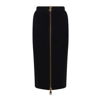 Elisabetta Franchi Dames, Rokken, Zwart, Maat: L Viscose
