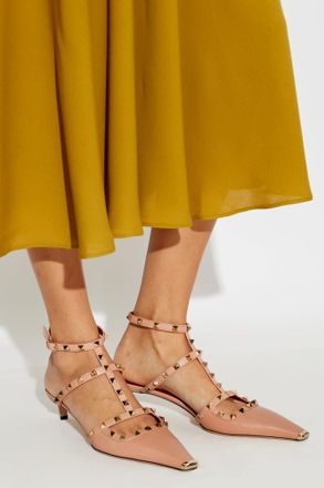 Valentino Garavani Leather Heeled Shoes, Womens, Pink