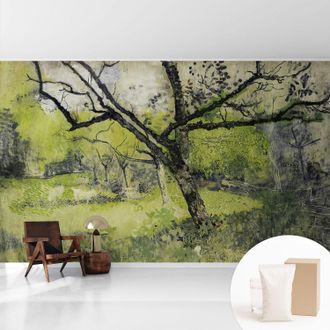 Tulup Fototapete Vliestapete Mit Kleber - Modern Wohnzimmer - Wanddekoration - Einfach Anzubringen Fr&uuml;hlingspark 416x254 Cm