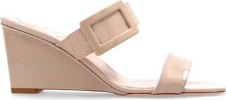 Roger Vivier Belle Wedge Sandalen - Dames - Sleehakken - Beige - 40 EU - Leer - Schoenen