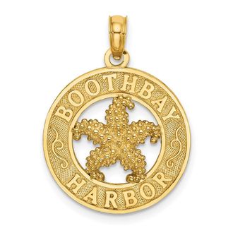 Diamond2Deal 14k Yellow Gold BOOTHBAY HARBOR Starfish Charm Pendant