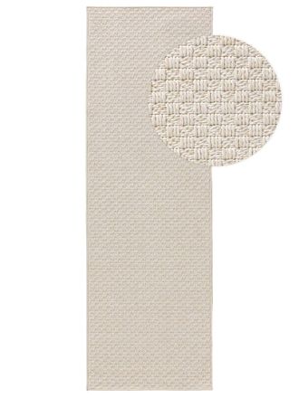 benuta Alfombra de pasillo exterior crema 77x240