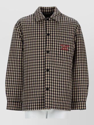 Dr&ocirc;le de Monsieur checkered pattern shirt long sleeves design