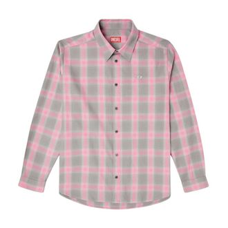 Diesel Casual Shirts, male, Multicolor, Size: XS S-Simply Check Hgbt Shirt